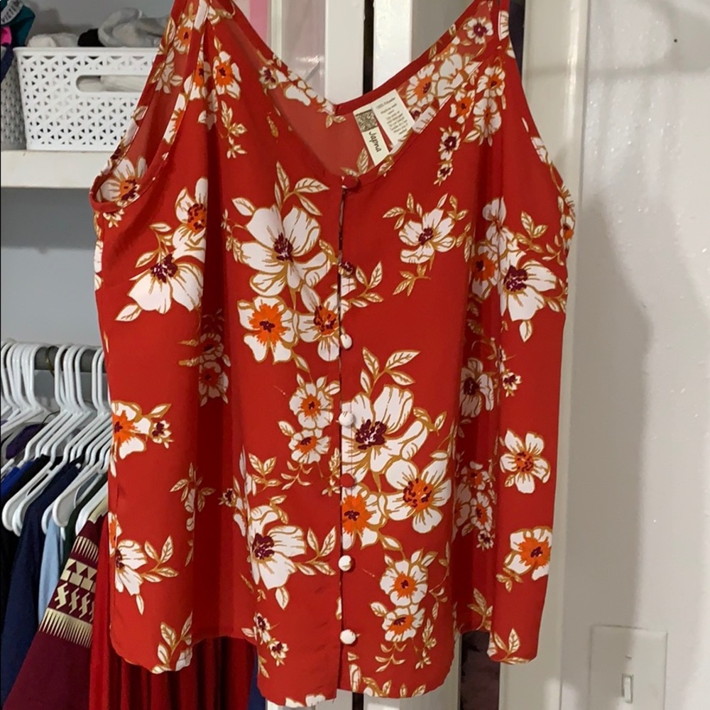 floral blouse tank top